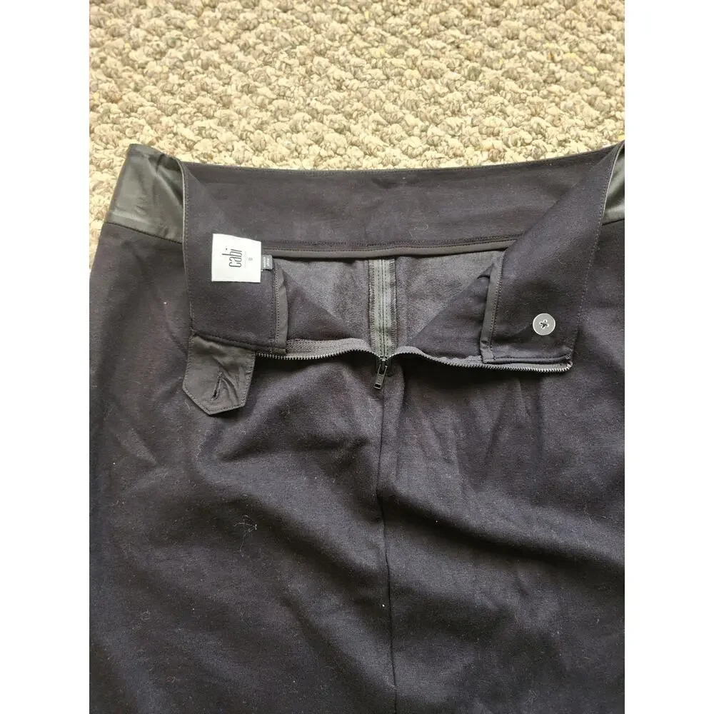 CAbi Womens Size 8 Straight-Pencil Black Skirt